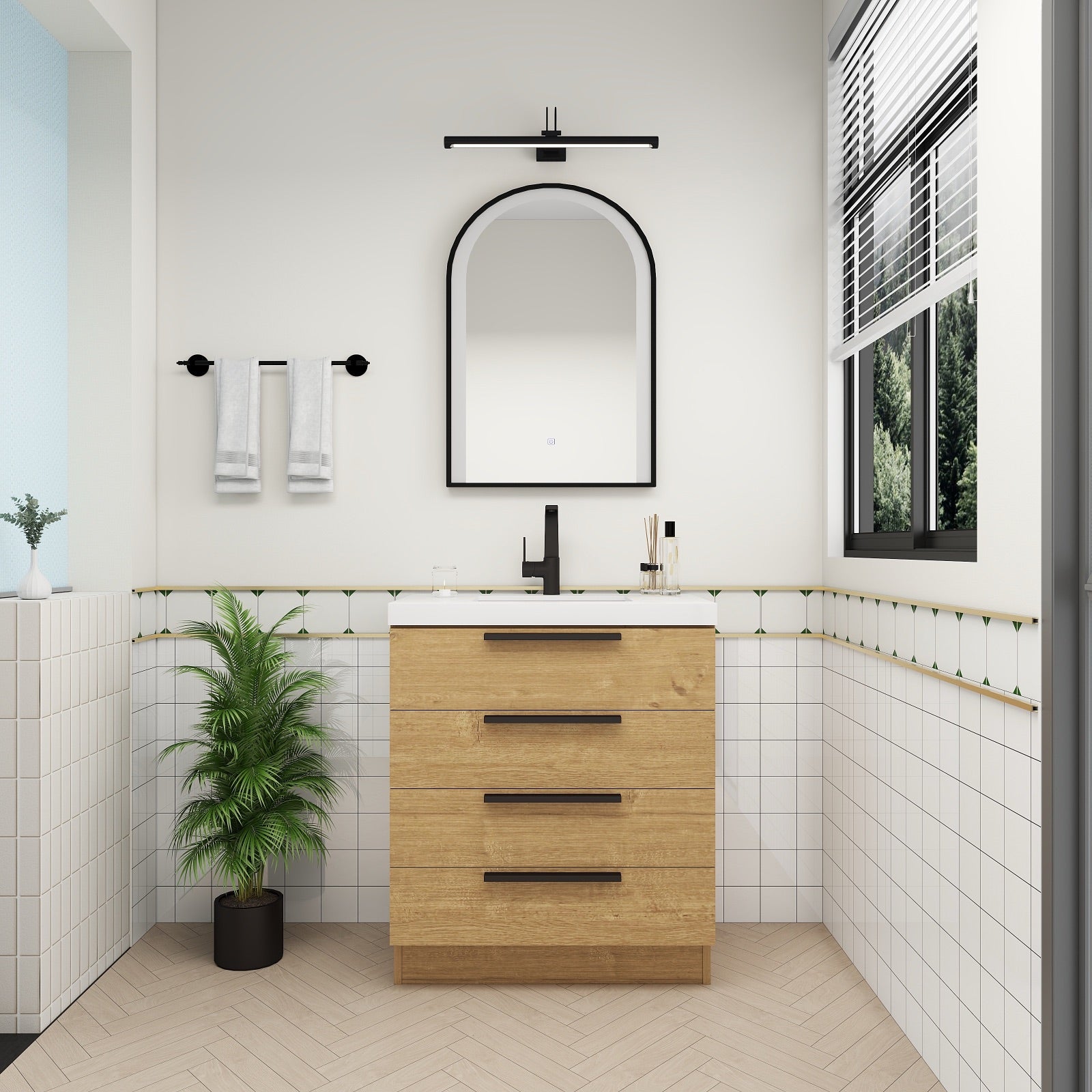 Color: White Oak | Carla 30" Freestanding Bathroom Vanity | Source: Carla30-TO (3).jpg