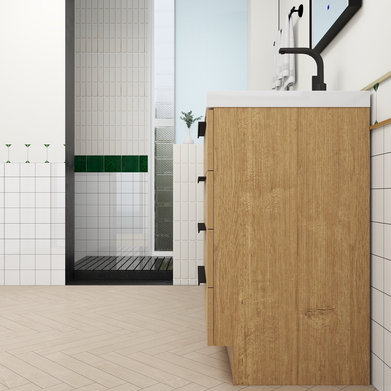 Color: Oak | Carla 24" Freestanding Bathroom Vanity | Source: Carla24-TO (4).jpg