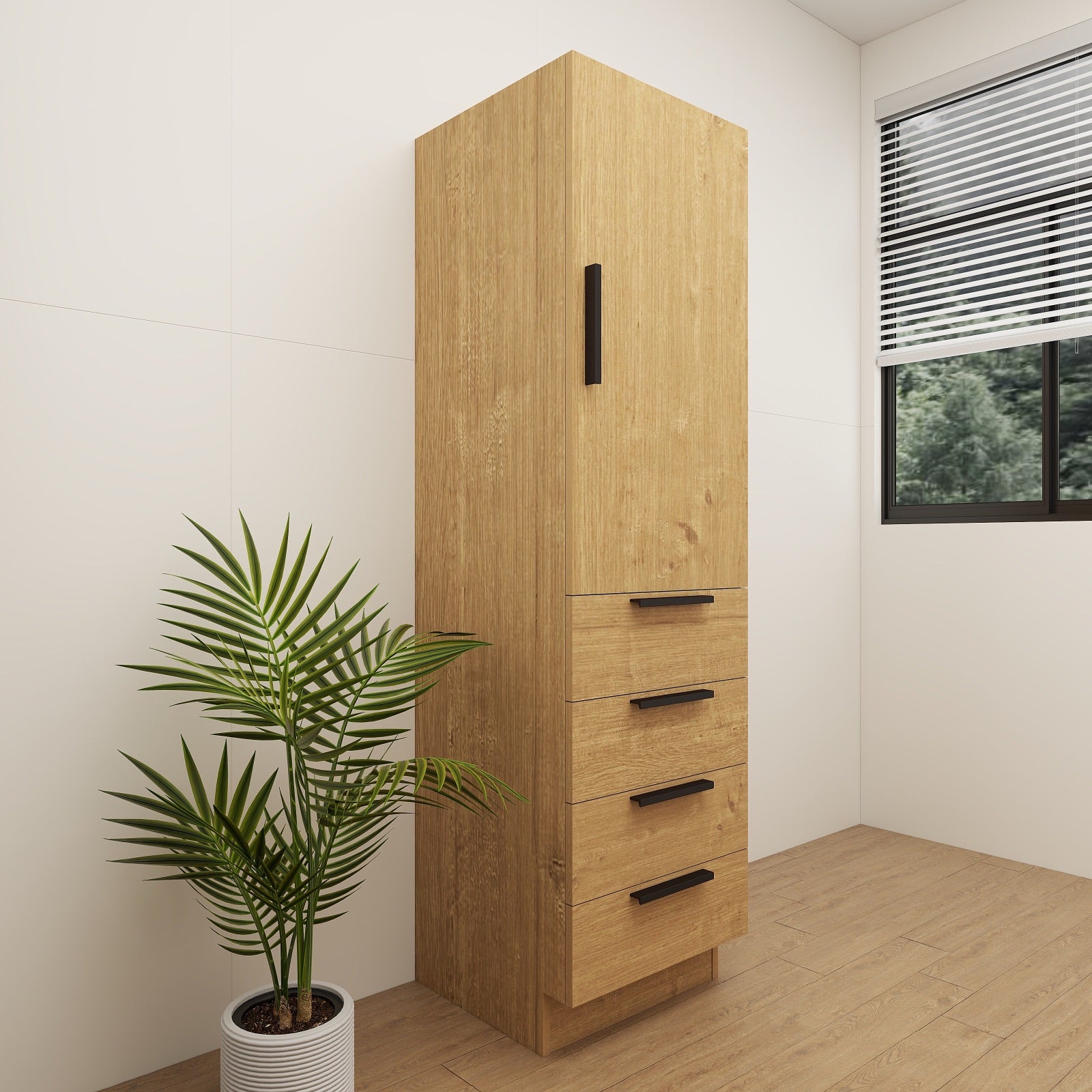 Color: White Oak | Carla 20" Freestanding Linen Cabinet | Source: 5.jpg
