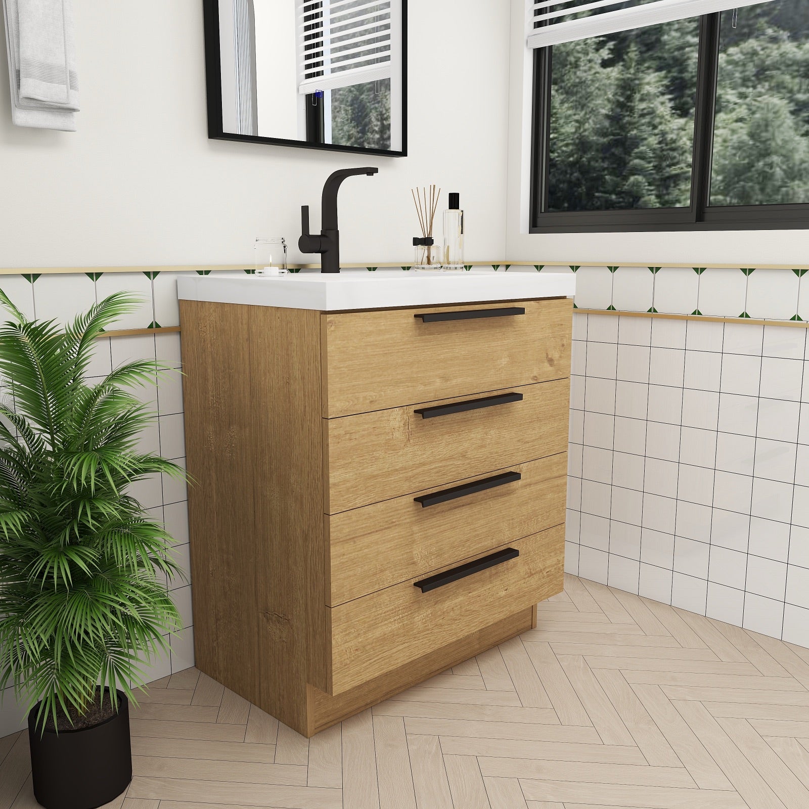 Color: Oak | Carla 30" Freestanding Bathroom Vanity | Source: Carla30-TO (6).jpg