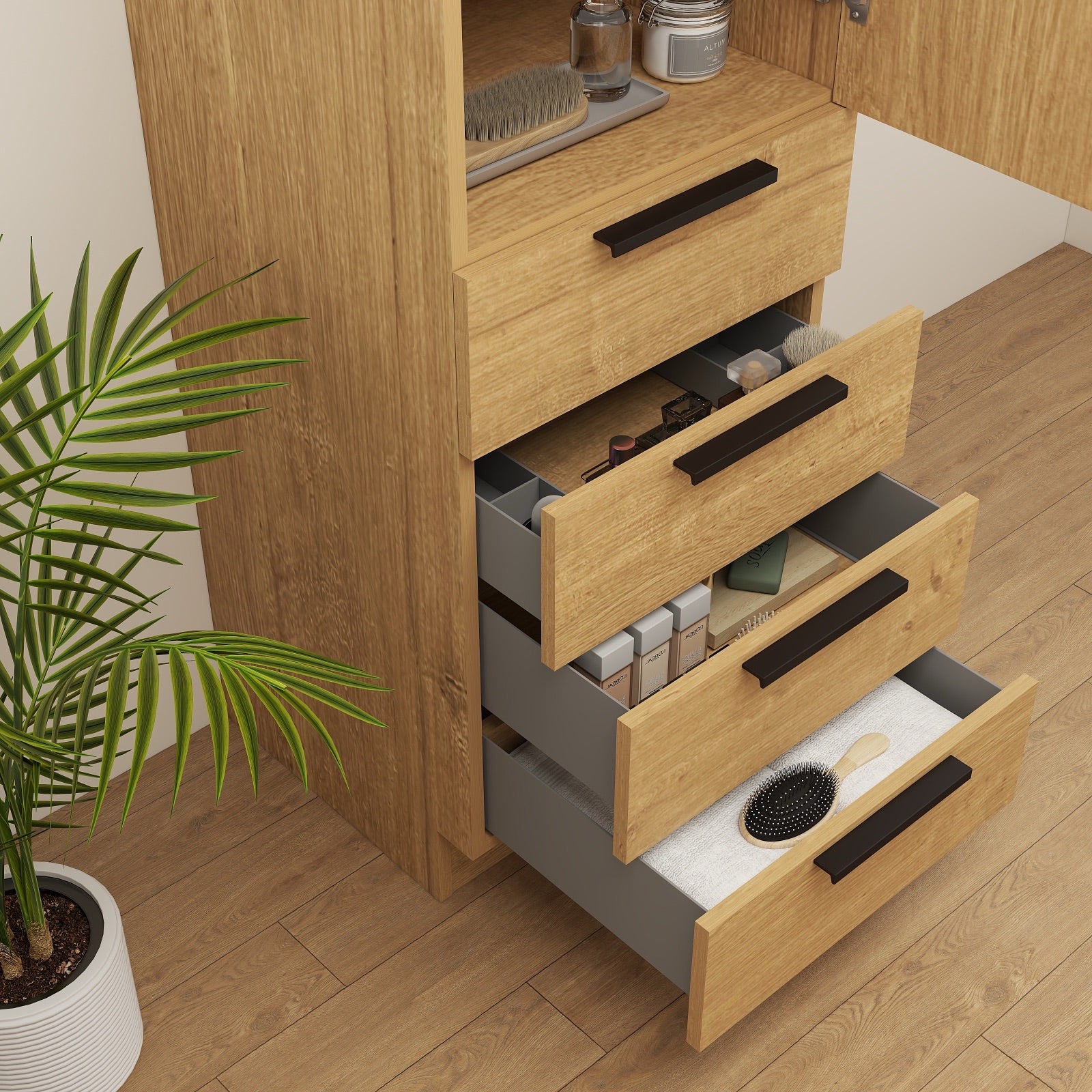 Color: Oak | Carla 20" Freestanding Linen Cabinet | Source: 6.jpg