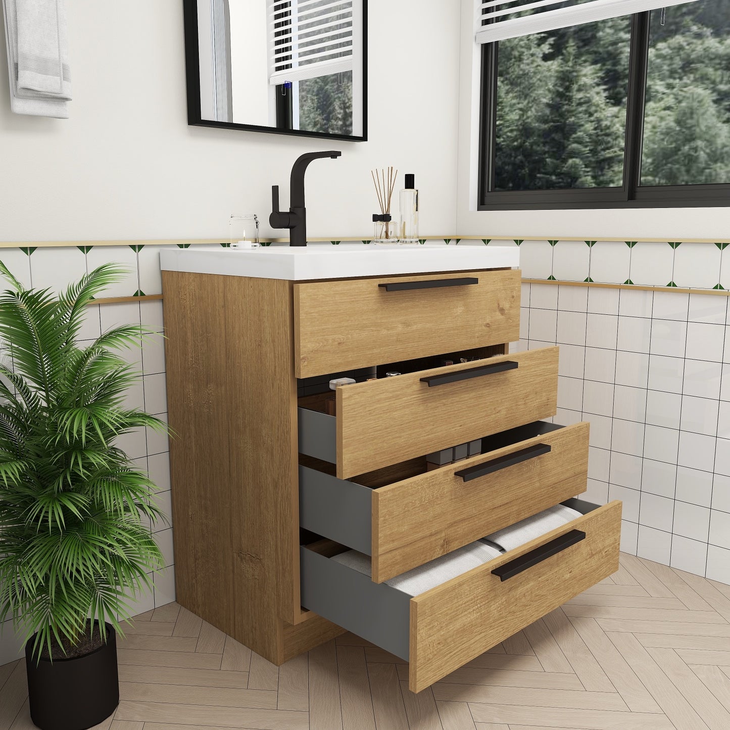 Color: Oak | Carla 30" Freestanding Bathroom Vanity | Source: Carla30-TO (7).jpg