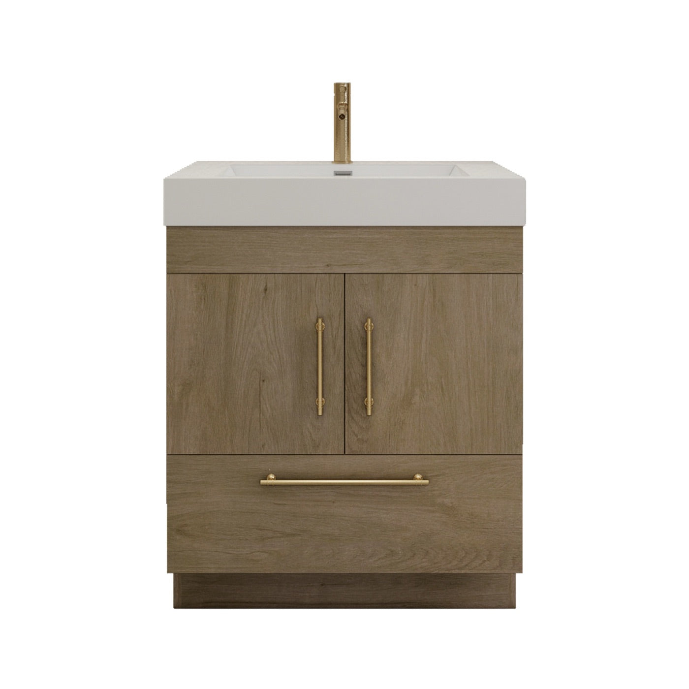Color: White Oak | Elsa 30" Freestanding Bathroom Vanity image 1