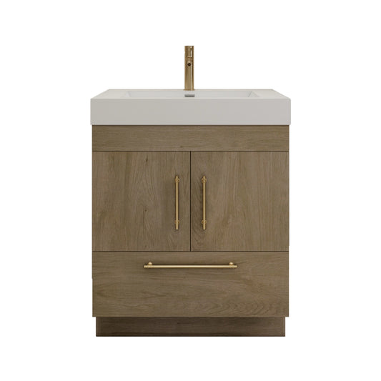 Color: White Oak | Elsa 30" Freestanding Bathroom Vanity image 1