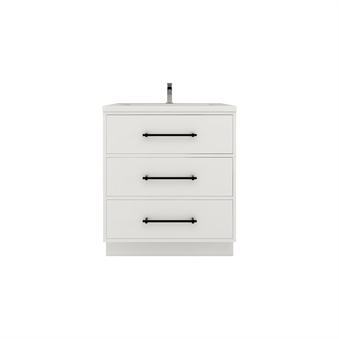 Color: Gloss White | Victoria 30" Freestanding Bathroom Vanity image 1