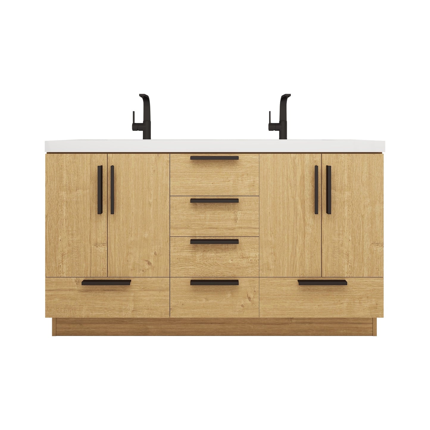 Carla 60" Freestanding Bathroom Vanity with Double Sink image 1