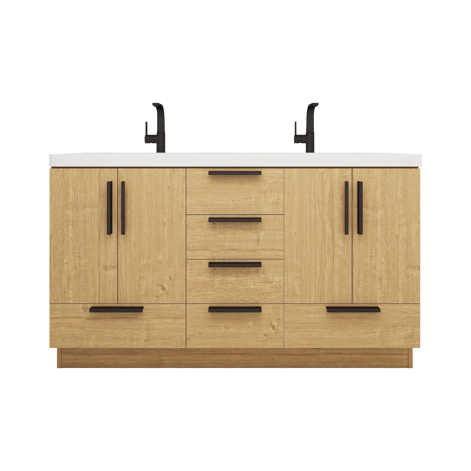 Carla 60" Freestanding Bathroom Vanity with Double Sink image 1