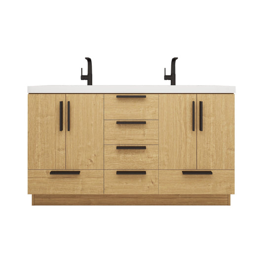 Carla 60" Freestanding Bathroom Vanity with Double Sink image 1