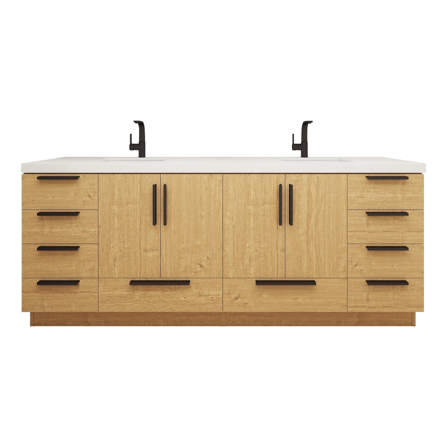 Carla 84" Freestanding Bathroom Vanity with Double Sink image 1