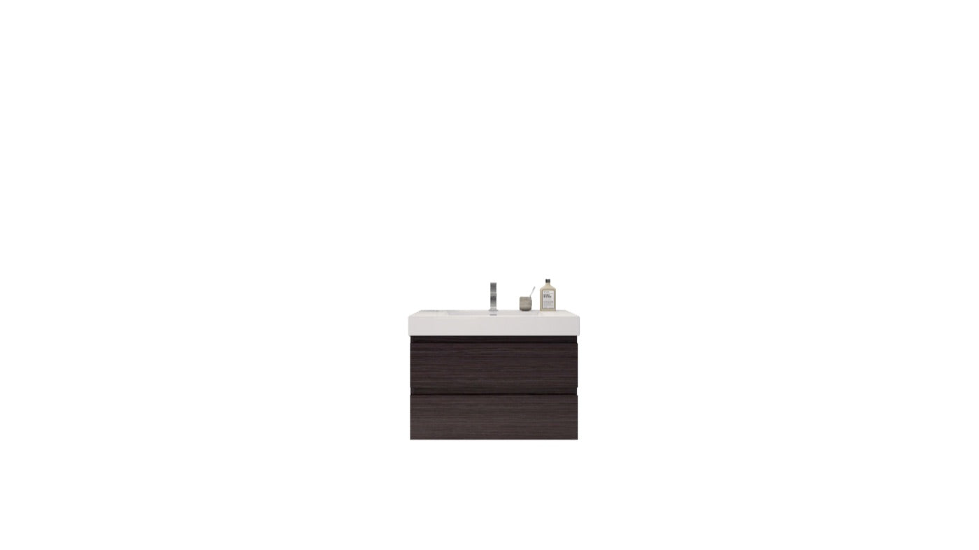 Color: White Oak | MOB 36" Floating Bathroom Vanity image 1