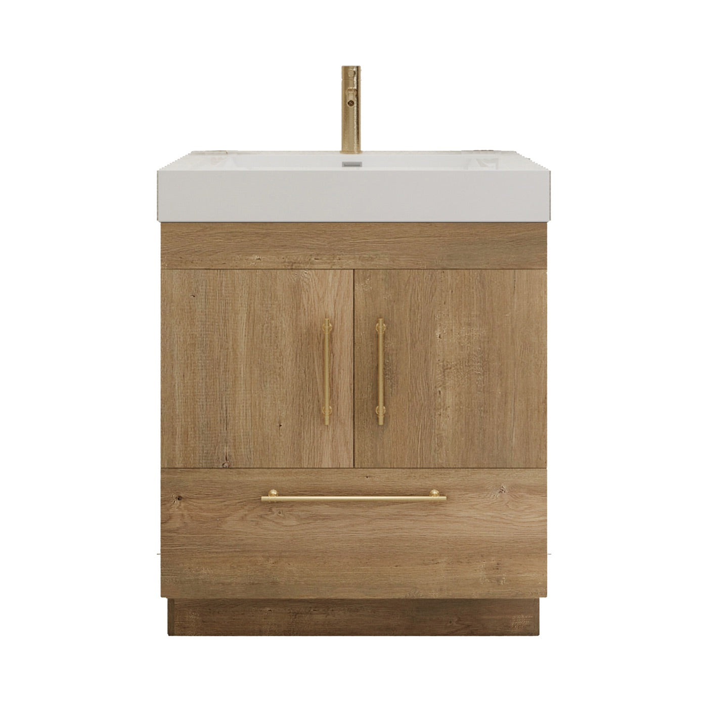 Color: Oak | Elsa 30" Freestanding Bathroom Vanity image 1