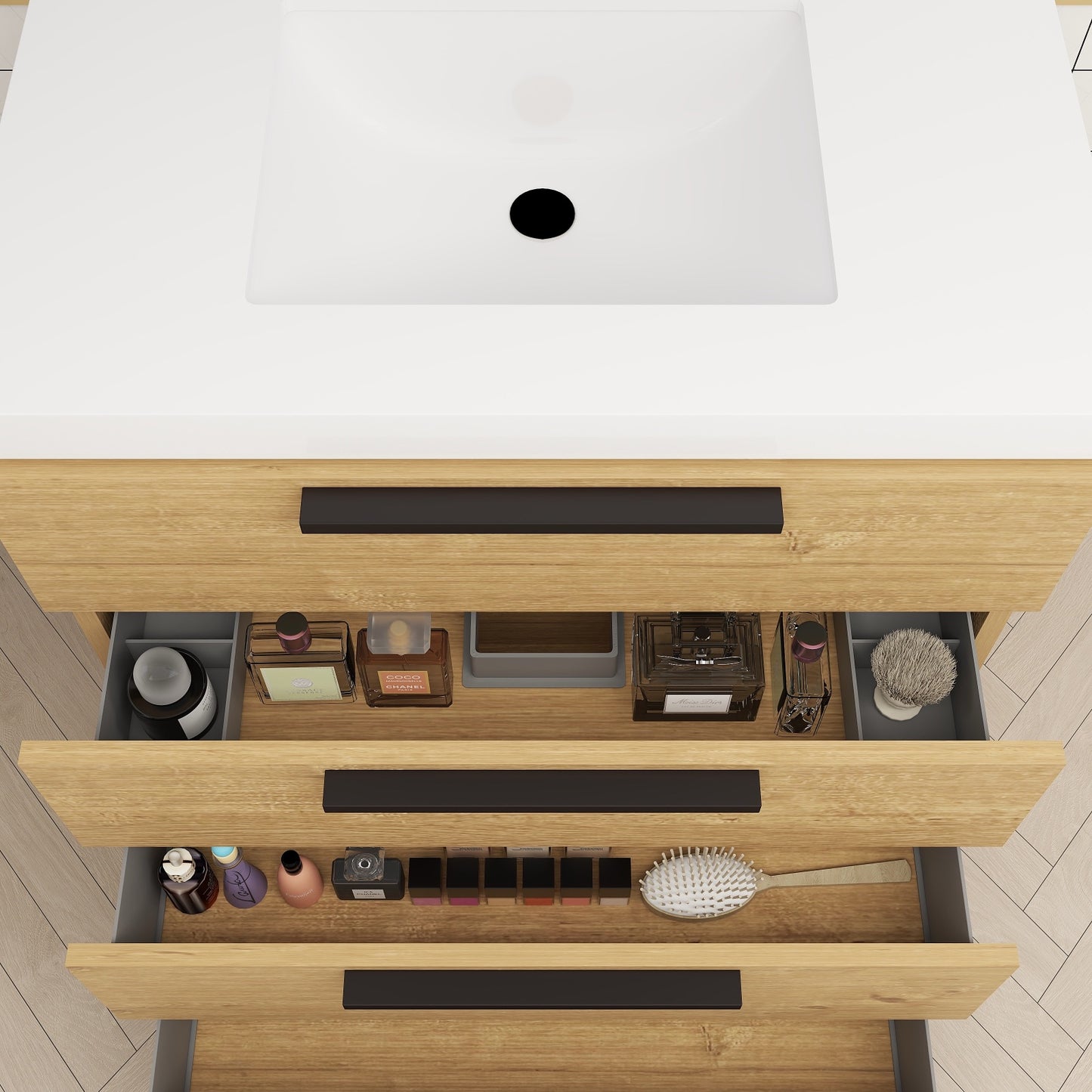 Color: White Oak | Carla 30" Freestanding Bathroom Vanity | Source: Carla30-TO (13).jpg