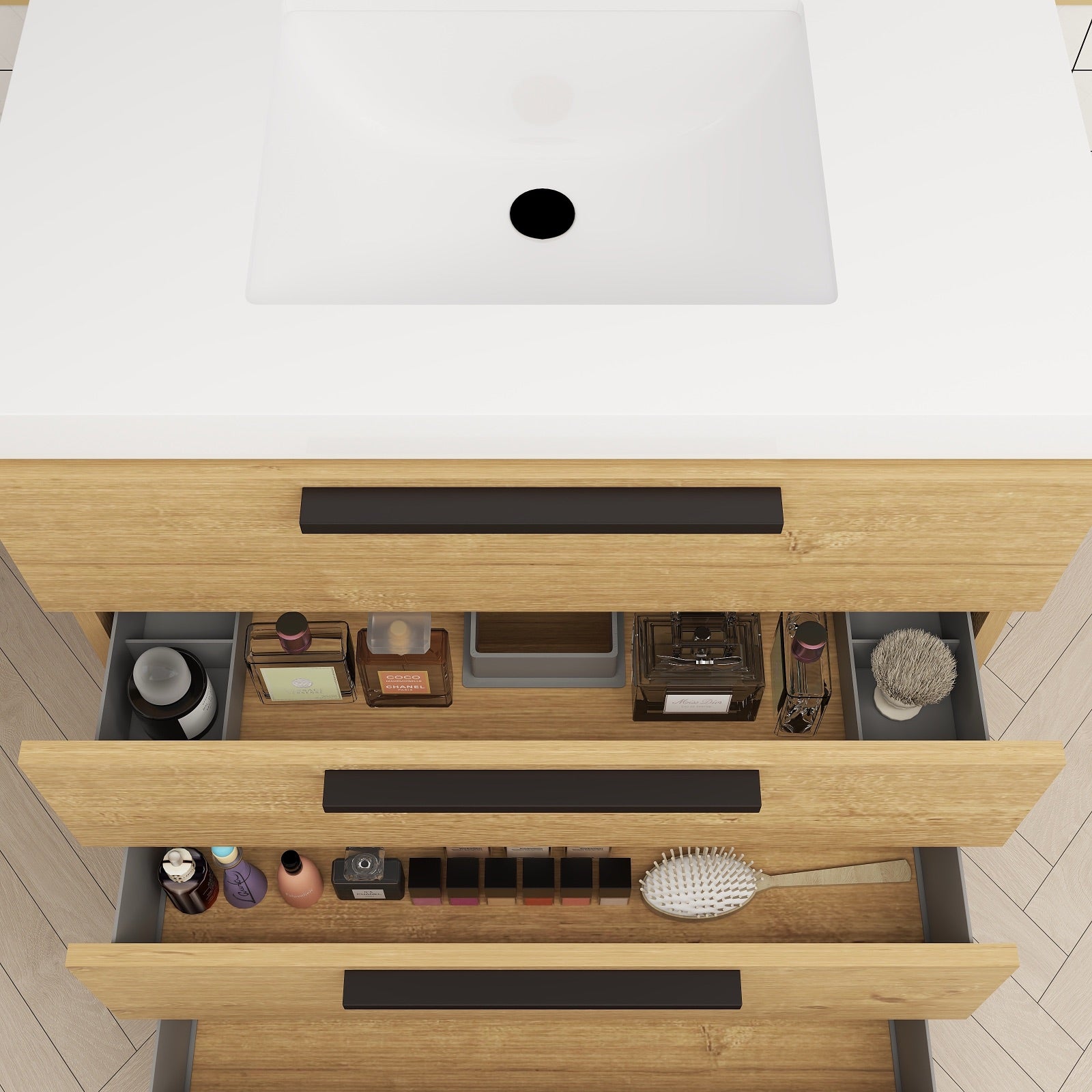 Color: White Oak | Carla 30" Freestanding Bathroom Vanity | Source: Carla30-TO (13).jpg