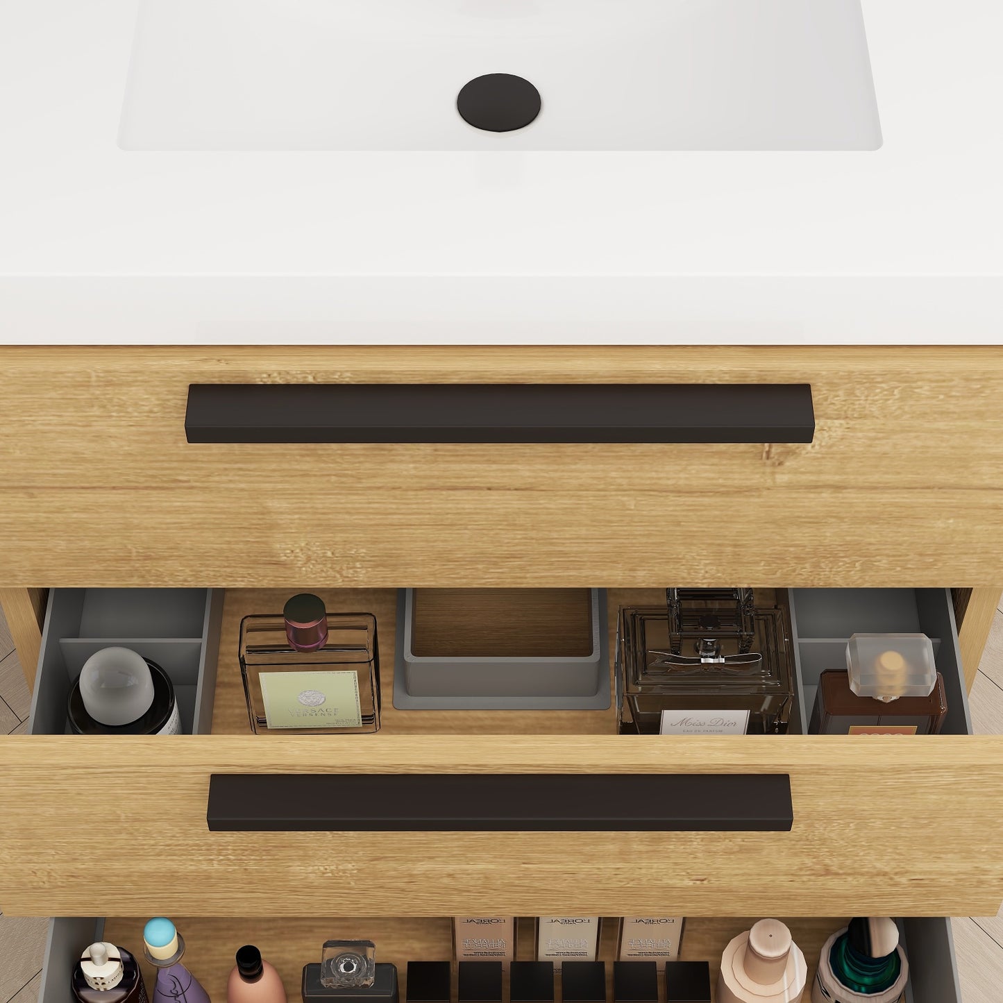 Color: White Oak | Carla 24" Freestanding Bathroom Vanity | Source: Carla24-TO (14).jpg