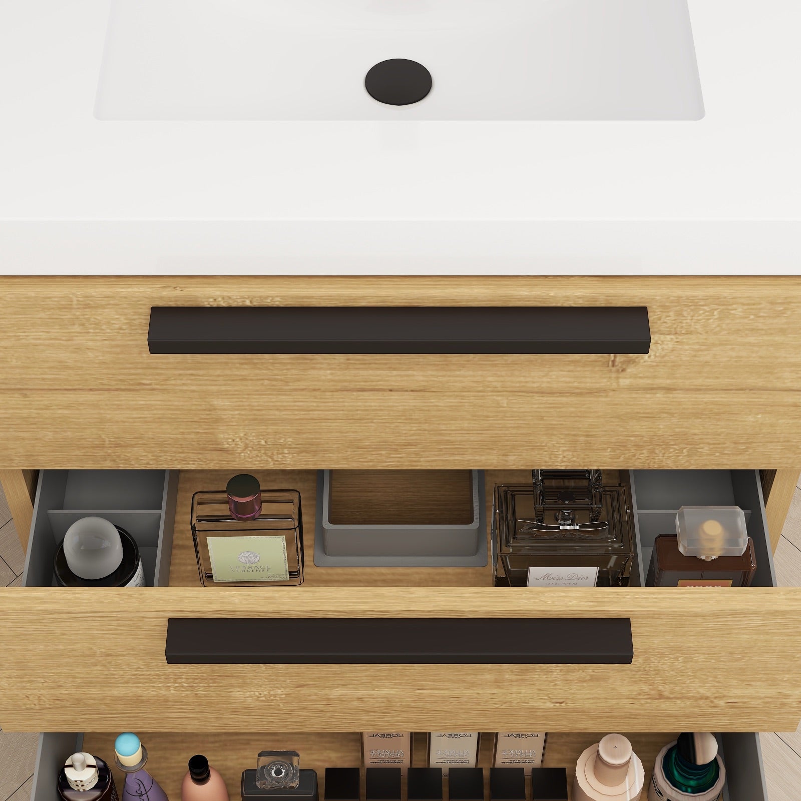 Color: White Oak | Carla 24" Freestanding Bathroom Vanity | Source: Carla24-TO (14).jpg