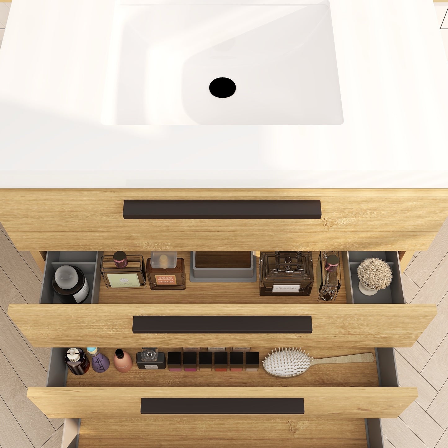 Color: White Oak | Carla 30" Freestanding Bathroom Vanity | Source: Carla30-TO (14).jpg