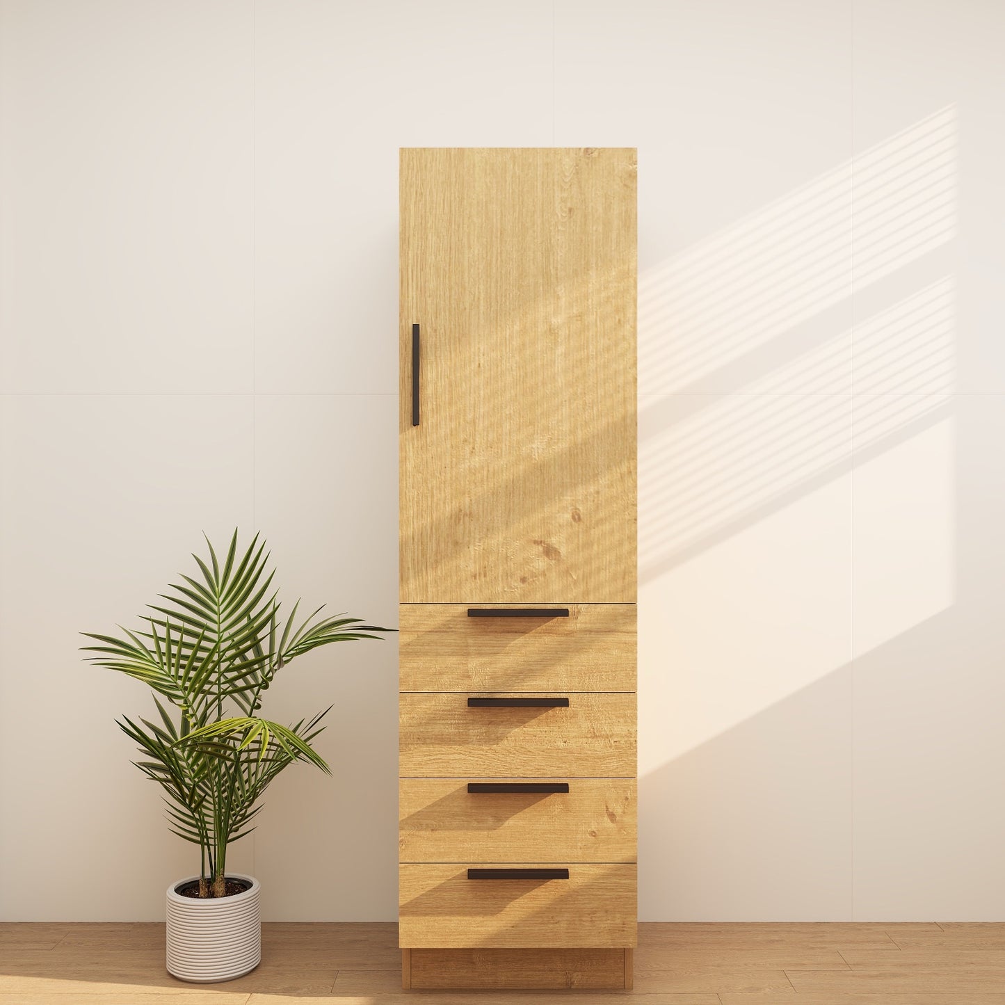 Color: White Oak | Carla 20" Freestanding Linen Cabinet | Source: 14.jpg