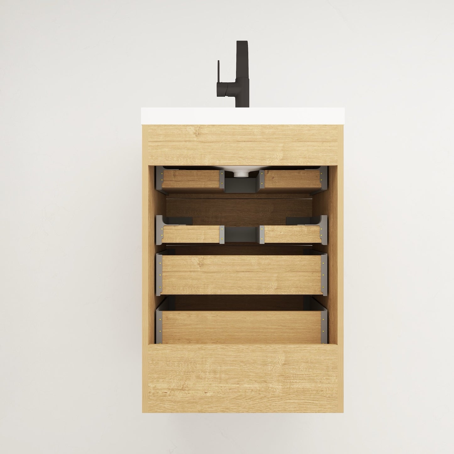 Color: White Oak | Carla 24" Freestanding Bathroom Vanity | Source: Carla24-TO (17).jpg