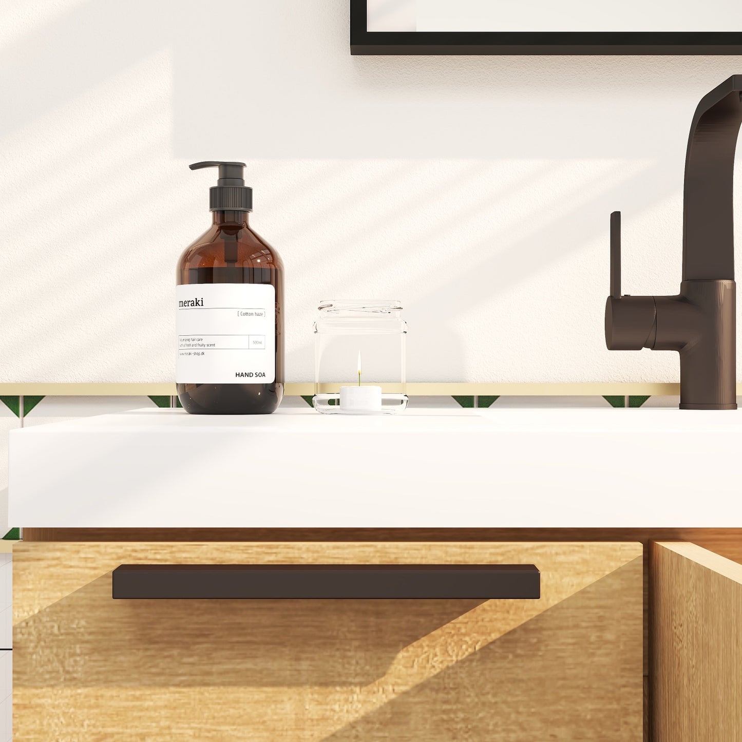 Color: White Oak | Carla 36" Freestanding Bathroom Vanity with Left Side Drawers | Source: Carla36L-TO (17).jpg