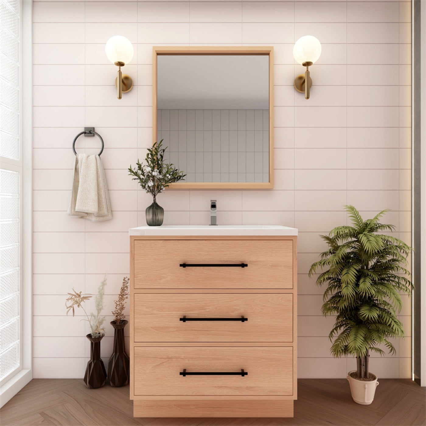 Color: Rosewood | Victoria 30" Freestanding Bathroom Vanity image 2