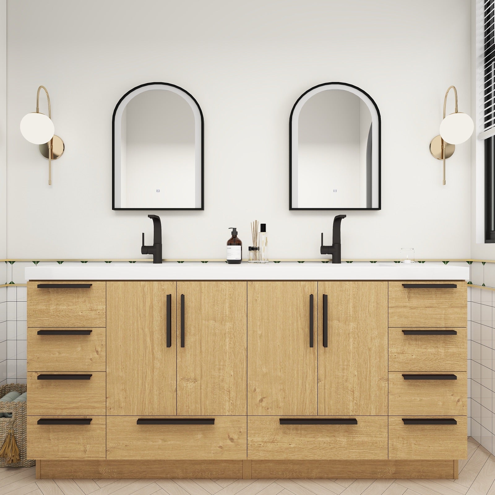 Carla 72" Freestanding Bathroom Vanity with Double Sink image 2