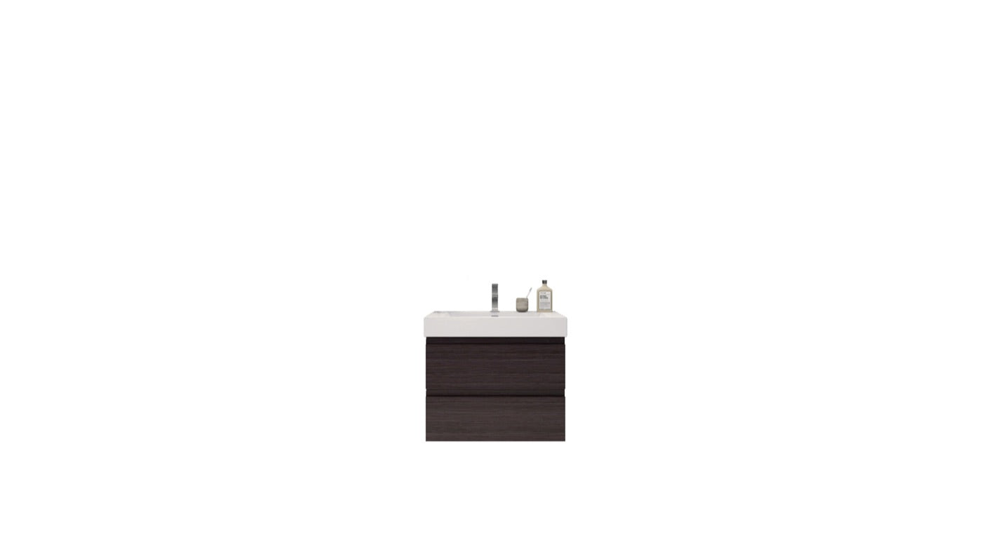 Color: White Oak | MOB 30" Floating Bathroom Vanity image 2