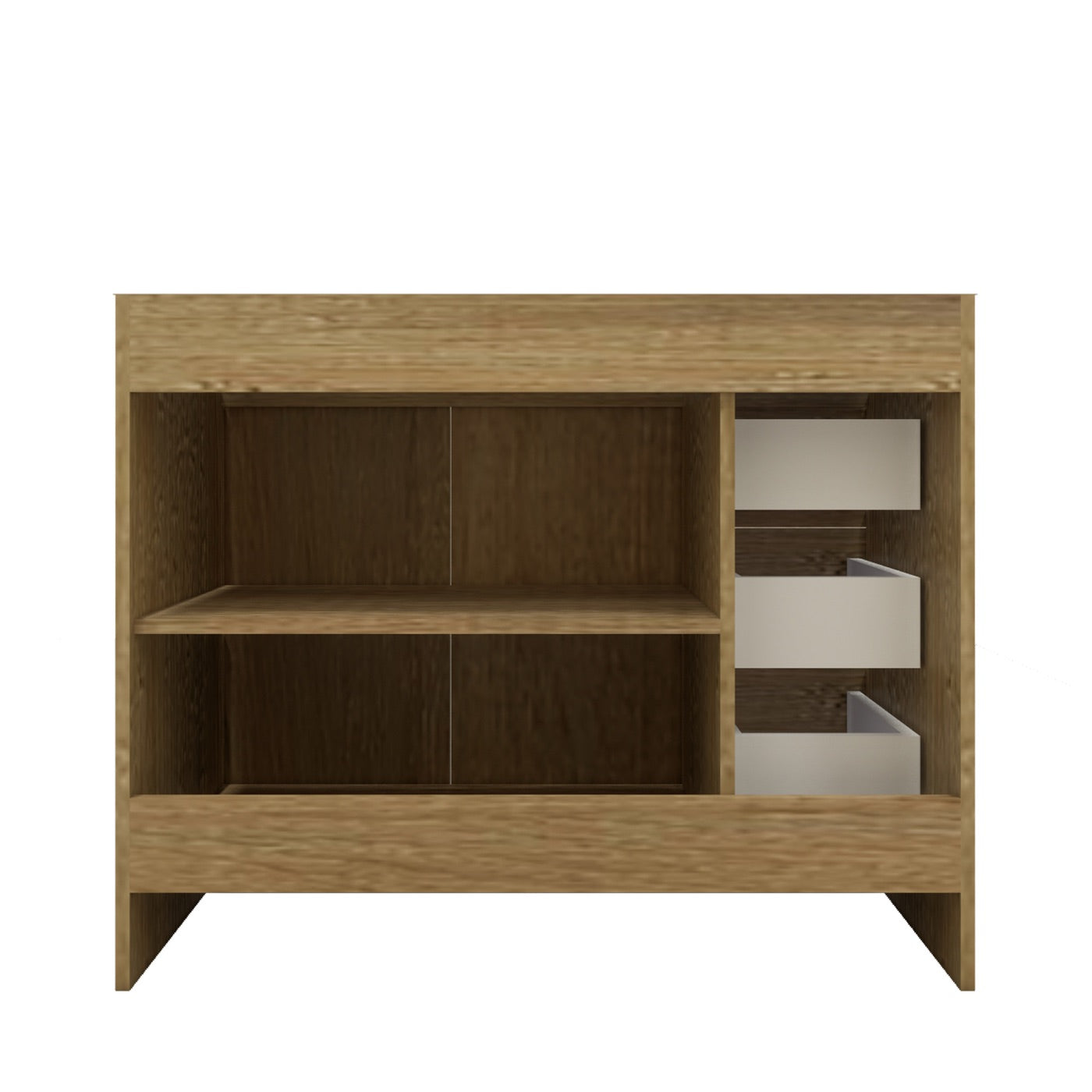 Color: Oak | Elsa 42" Freestanding Bathroom Vanity image 2