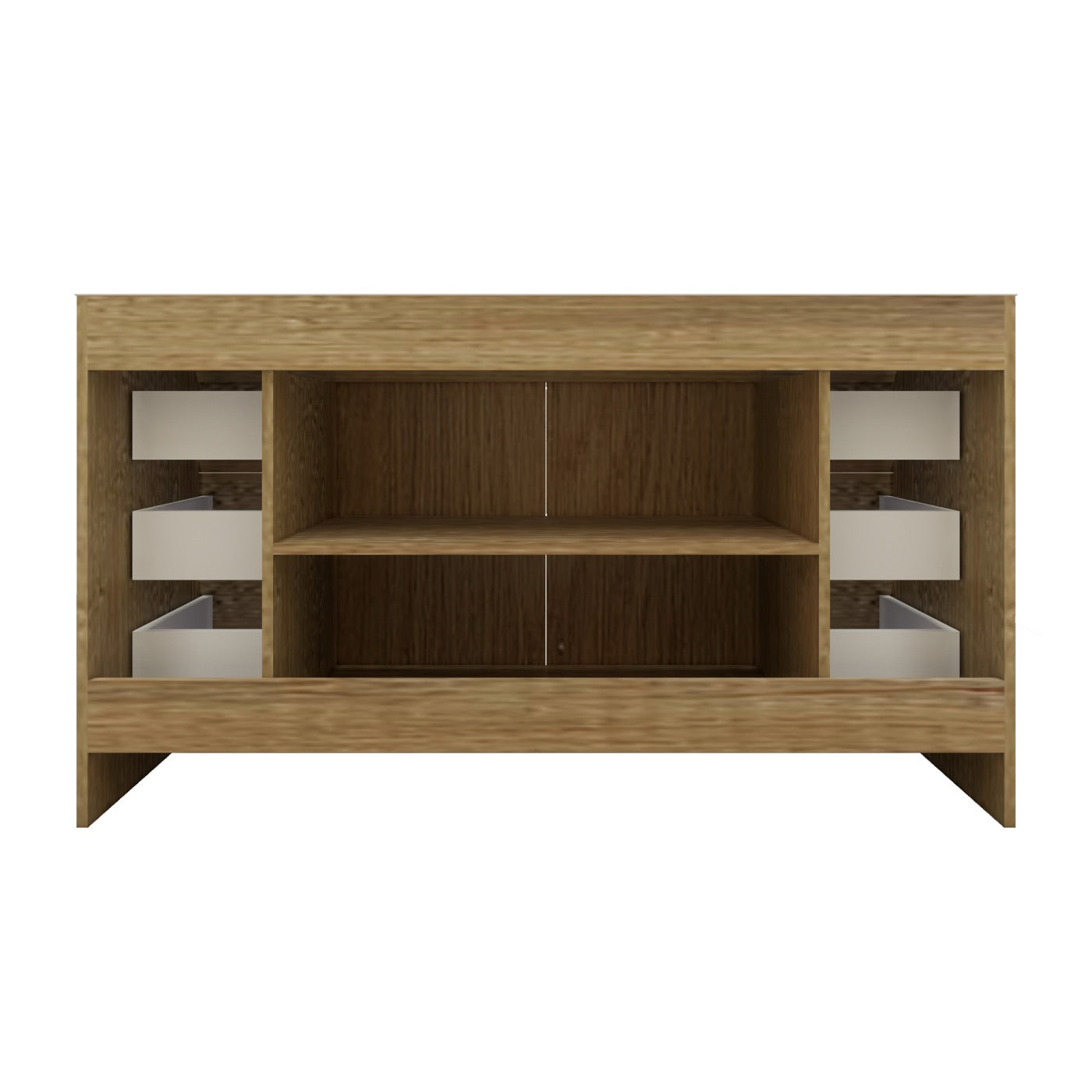 Color: Oak | Elsa 60" Freestanding Bathroom Vanity with Right Side Drawers with Single Sink image 2