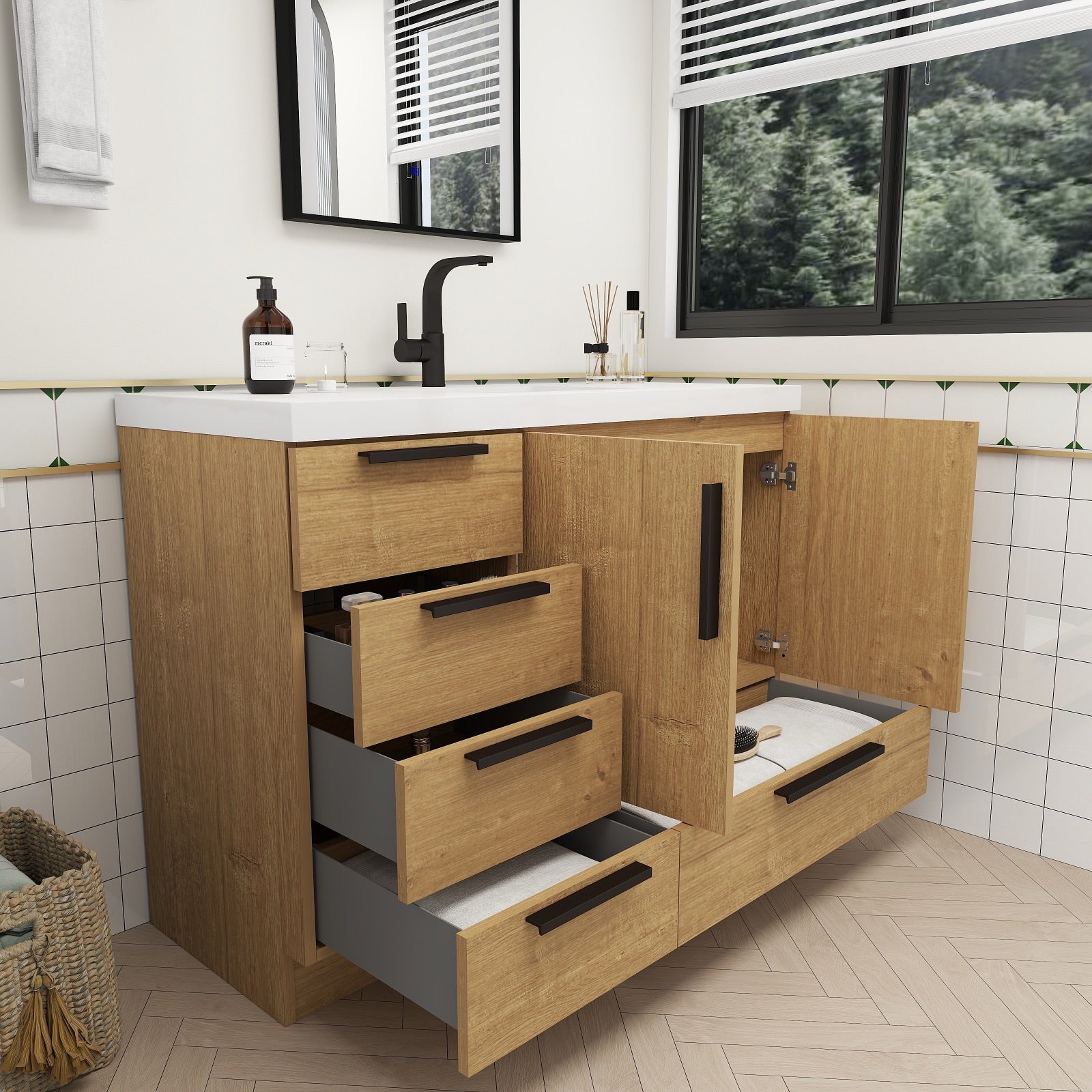 Carla 48" Freestanding Bathroom Vanity image 7