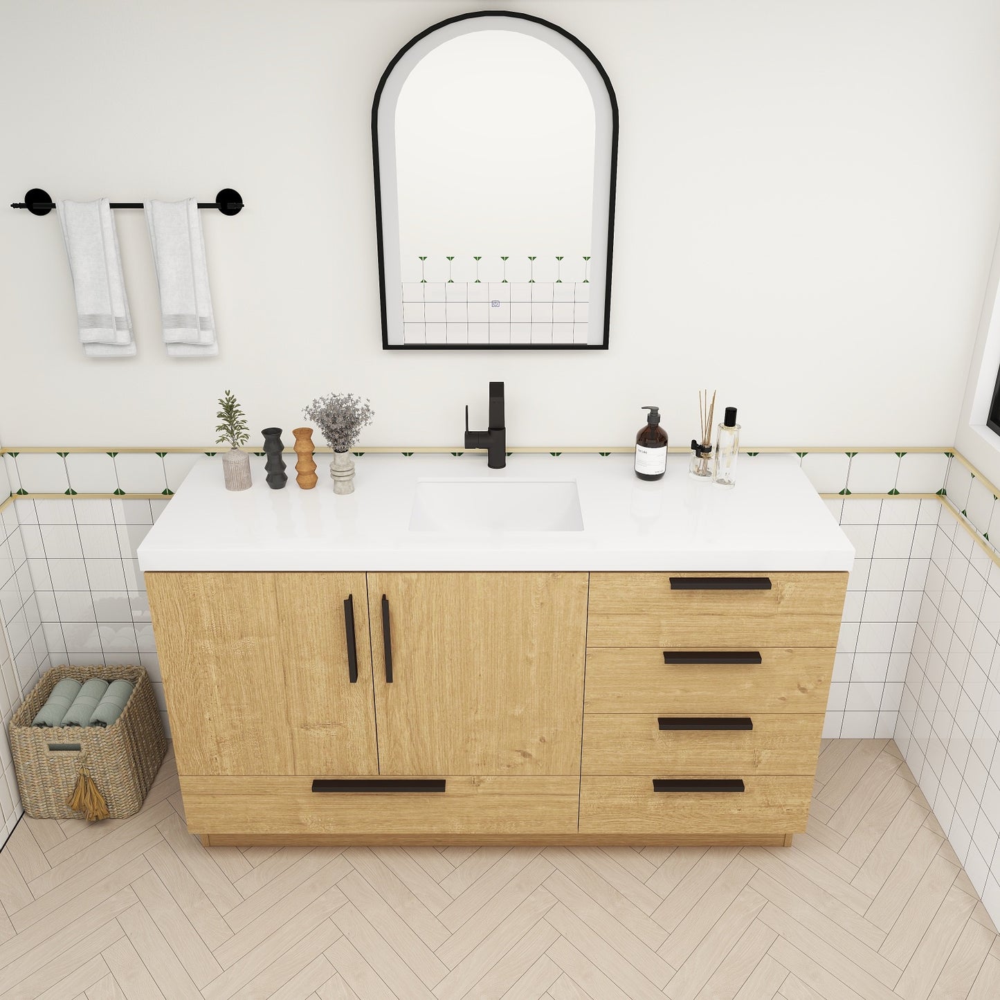Carla 60" Freestanding Bathroom Vanity with Single Sink image 7