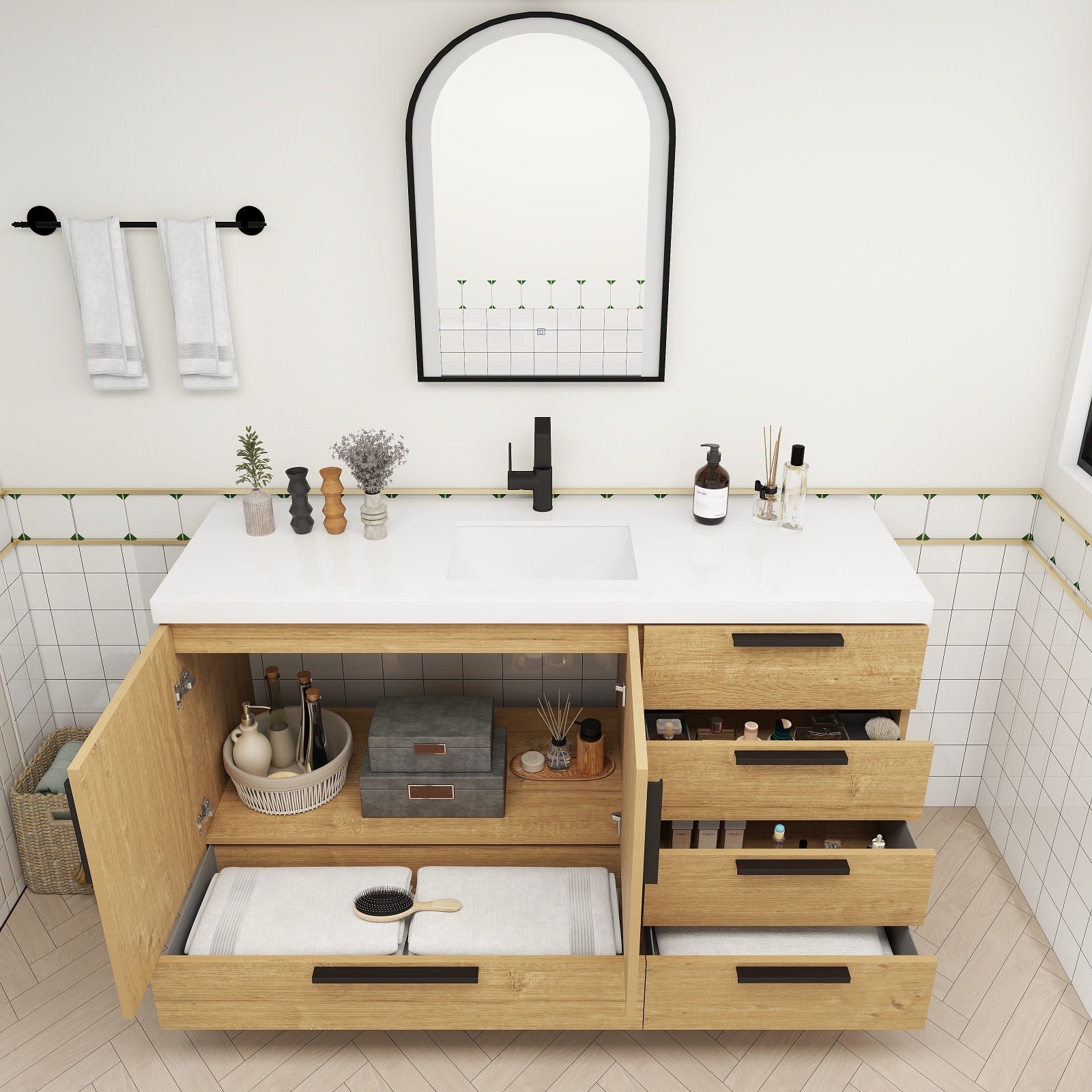 Carla 60" Freestanding Bathroom Vanity with Single Sink image 8