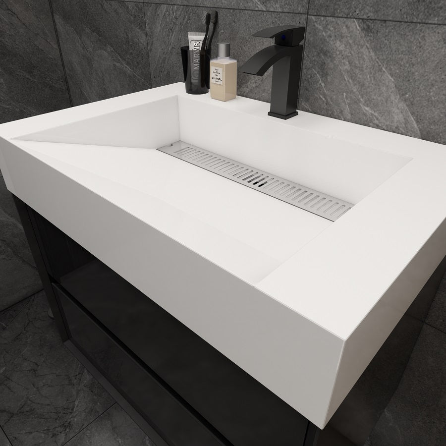 MAX 30" Floating Bathroom Vanity with FLX16 Acrylic Sink