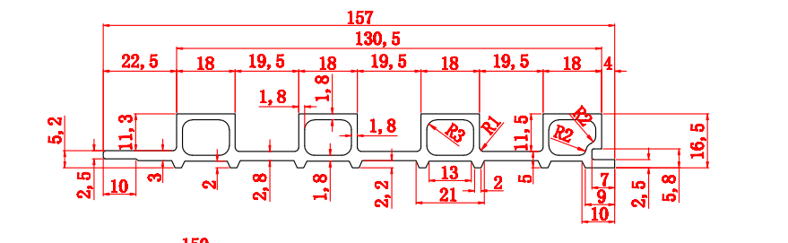 WPC Grille Wall Panel Dark Brown Hollow or Solid