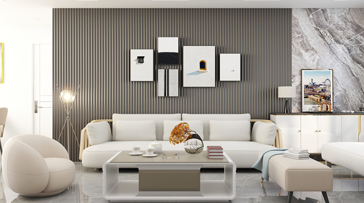 WPC Grille Wall Panel Oak Solid or Hollow