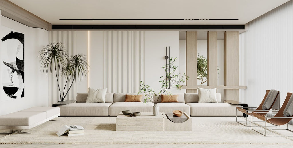 WPC Grille Wall Panel Creamy White Hollow or Solid