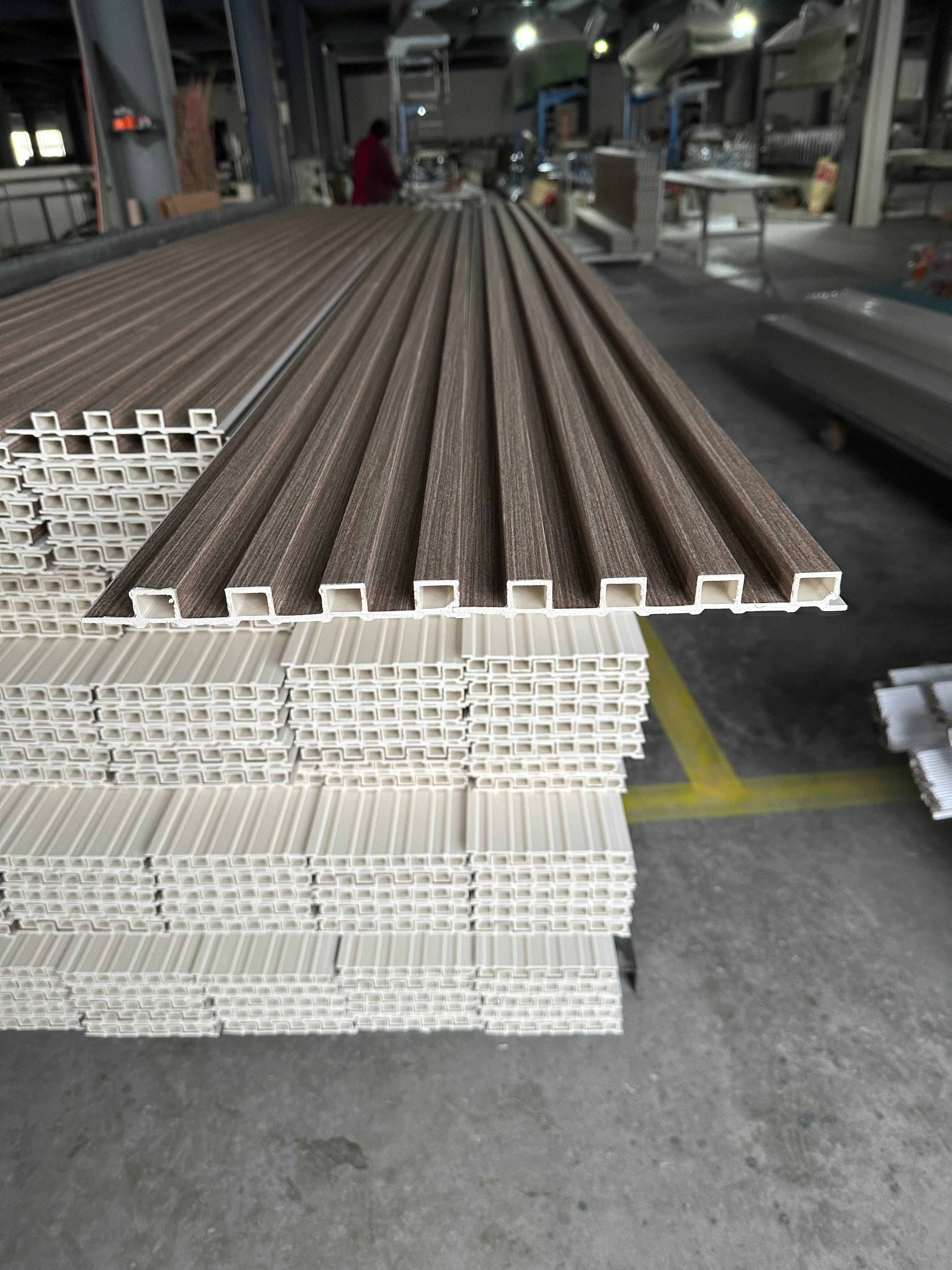 WPC Grille Wall Panel Oak Solid or Hollow