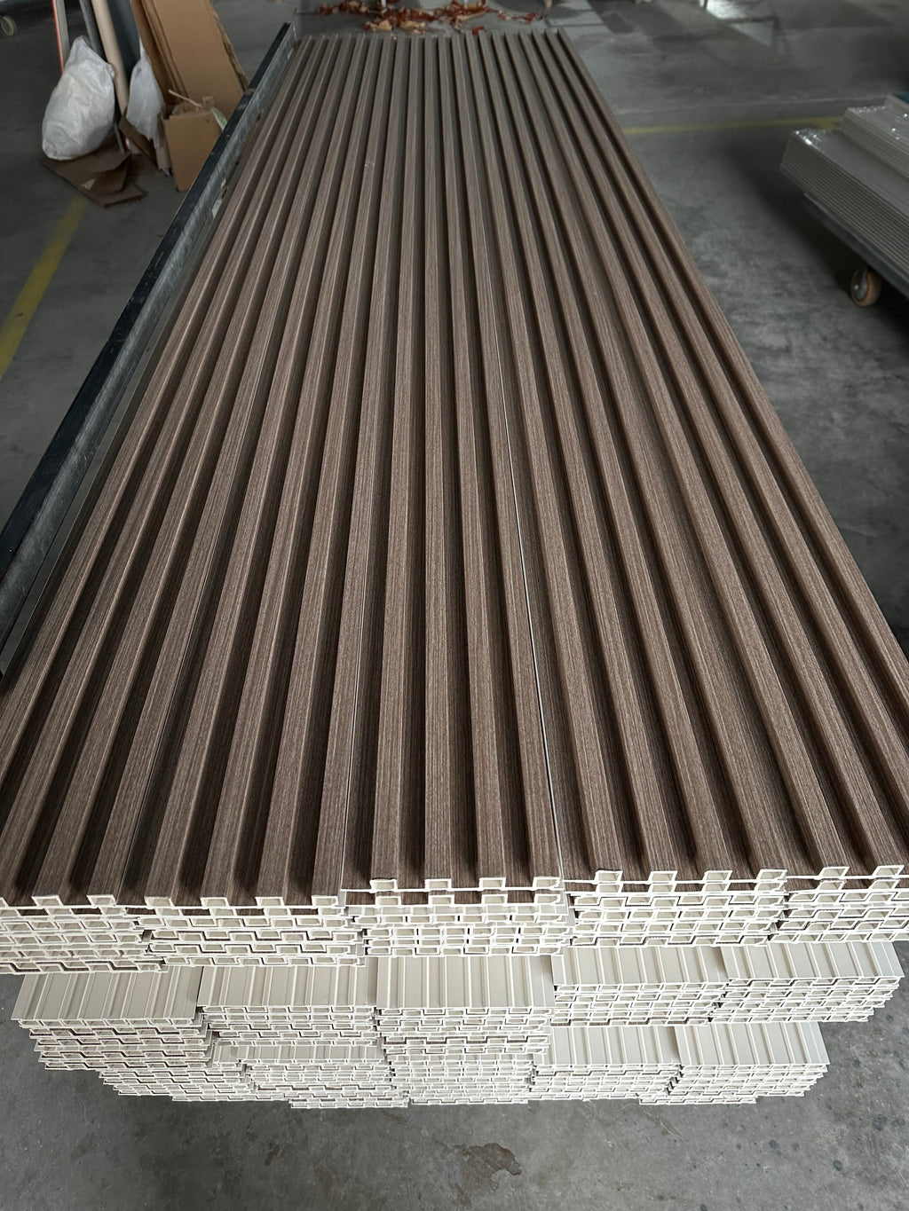 WPC Grille Wall Panel Oak Solid or Hollow