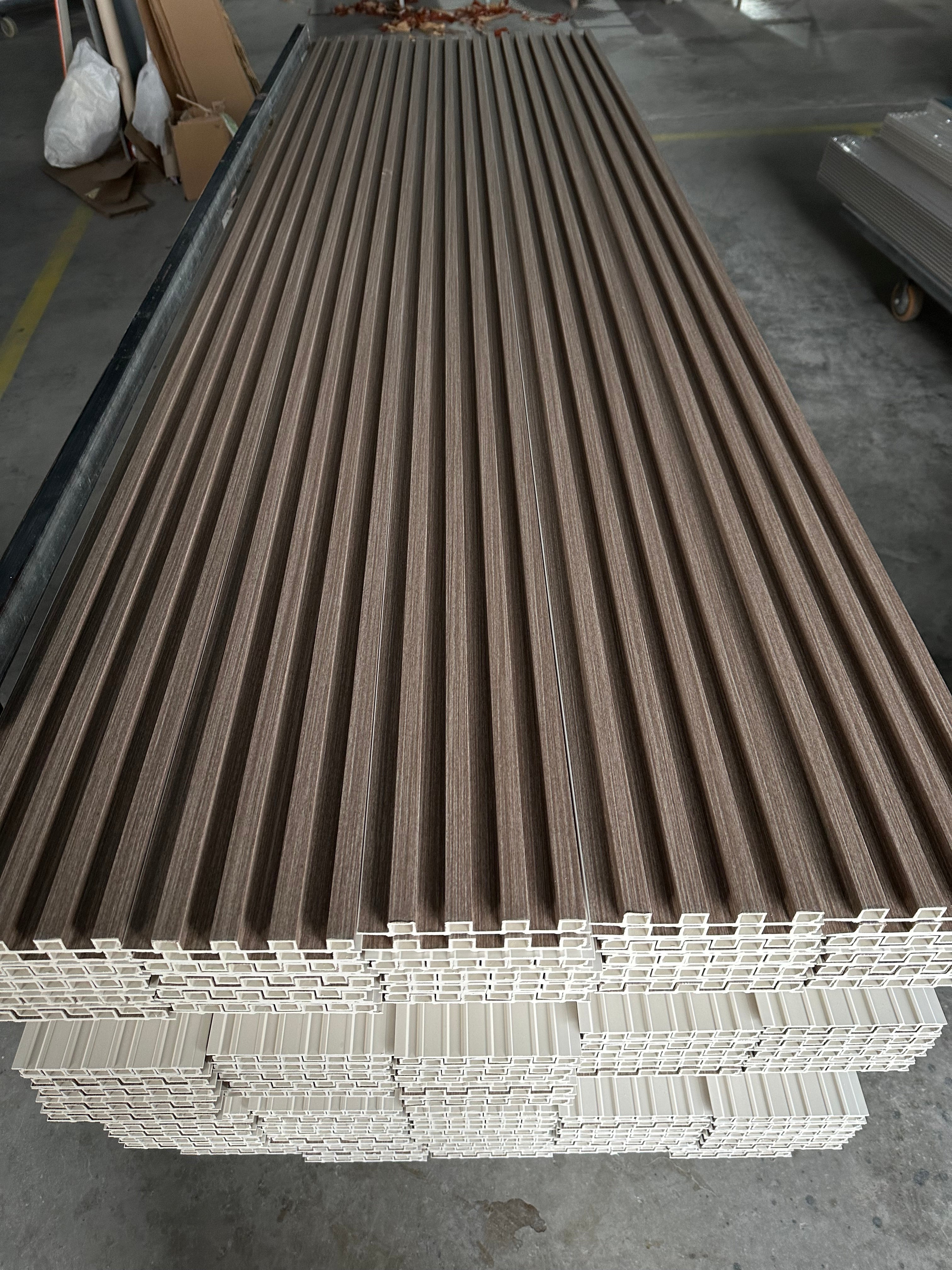 WPC Grille Wall Panel Oak Solid or Hollow