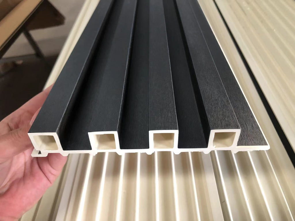 WPC Grille Wall Panel Black Solid or Hollow