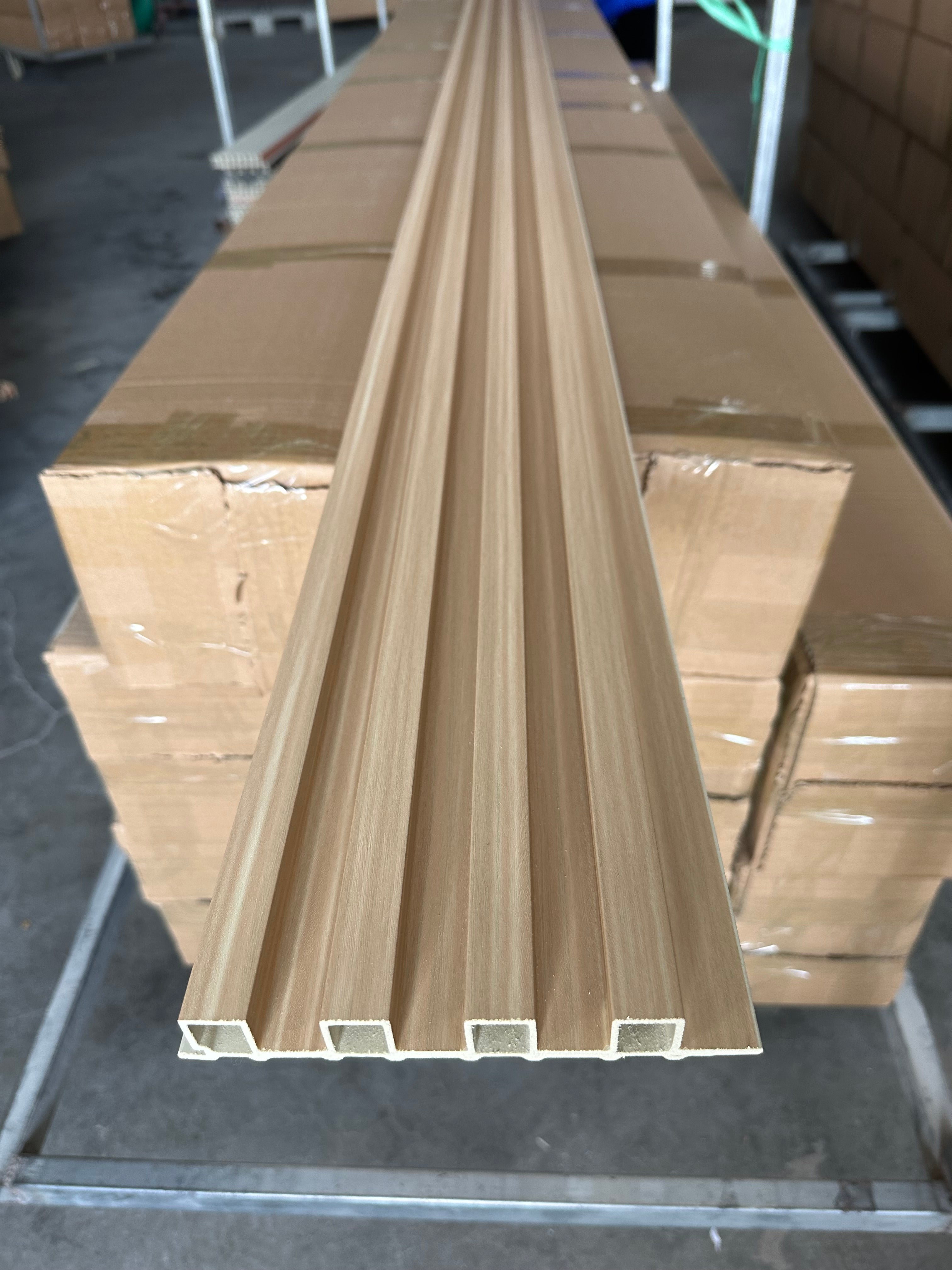 WPC Grille Wall Panels  Beige Solid or Hollow