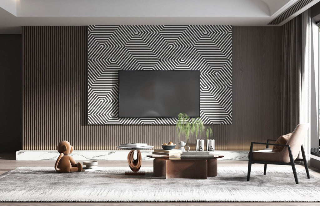 WPC Grille Wall Panel Dark Brown Hollow or Solid