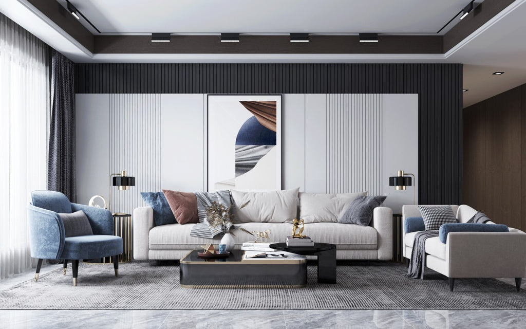 WPC Grille Wall Panel Black Solid or Hollow