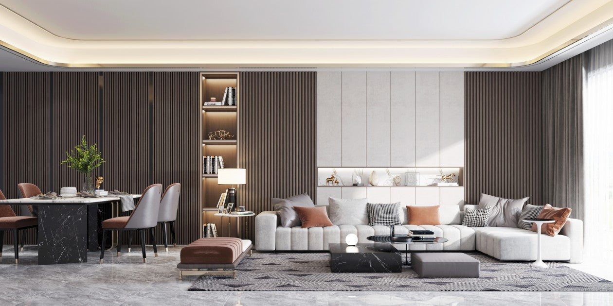 WPC Grille Wall Panel Dark Brown Hollow or Solid