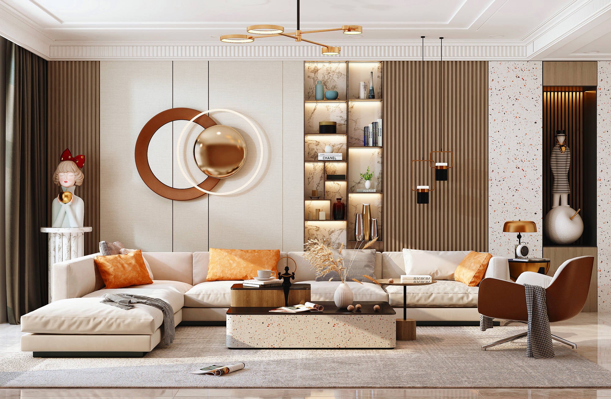 WPC Grille Wall Panel Woodgrain Brown Solid or Hollow